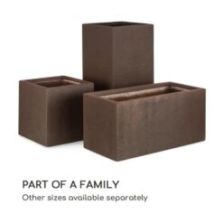 Solid Grow Rust Pflanzgefäß 80 X 38 X 38 Cm Fibreclay Rostfarben -Online Gartenbedarf 10034788 yy 0008 logo Blumfeldt Solid Grow Rust Pflanzgefaess 80x38x38cm