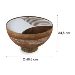 Savage Feuerschale Mit Grill  Ø: 60,5 Cm Stahl Inkl. Wetterschutz Rost -Online Gartenbedarf 10034800 yy 0009 logo