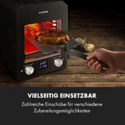 Hannibal Hochtemperaturgrill Indoor 2.200W 850°C Edelstahl Schwarz 16 Hannibal Hochtemperaturgrill Indoor 2.200W 850°C Edelstahl Schwarz -Online Gartenbedarf 10034804 de 0006 logo
