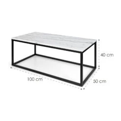 Volos T100 Couchtisch 100x40x50cm (BxHxT) Marmor Indoor & Outdoor -Online Gartenbedarf 10034967 yy 0008 logo White marble coffee table 100x50x40cm