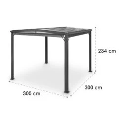 Pantheon Cortina Solid Sky Pergola Vordach 3x3m Polycarbonat Vorhänge 15 Pantheon Cortina Solid Sky Pergola Vordach 3x3m Polycarbonat Vorhänge -Online Gartenbedarf 10034985 yy 0007 dimensions