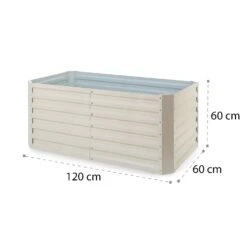High Grow Straight Hochbeet 120x60x60cm 432l Stahl -Online Gartenbedarf 10035349 yy 0008 logo blumfeldt High Grow Straight 120x60x60cm beige