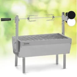 Online Gartenbedarf 5 Sauenland Mini Rotisserie-Grill Drehspieß 4W 12kg Max. Edelstahl