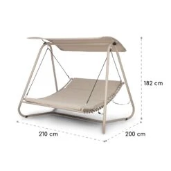 Garden Grove Gartenliege Swing Bed Stahlrahmen Sonnendach Polyester 19 Garden Grove Gartenliege Swing Bed Stahlrahmen Sonnendach Polyester -Online Gartenbedarf 10035432 yy 0009 logo Blumfeld Garden Grove Gartenliege beige