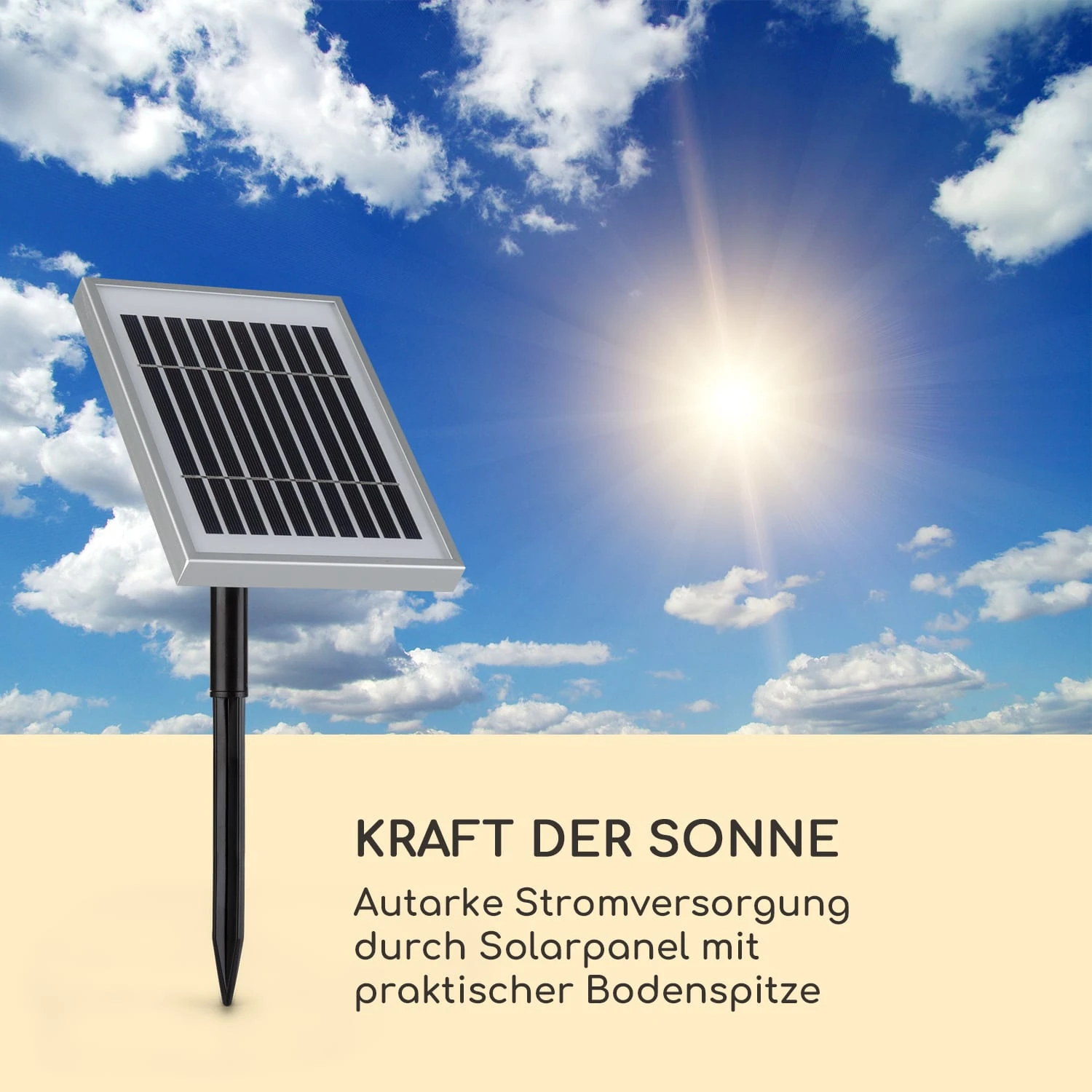 Blumquell Solarbrunnen LED 5 M Kabel Kunststein Solarpanel 6 Blumquell Solarbrunnen LED 5 M Kabel Kunststein Solarpanel – Bild 4