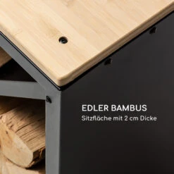 Kindlewood S Black Holzspeicher Sitzbank 57x56x36cm Bambus Zink -Online Gartenbedarf 10035760 de 0004 logo