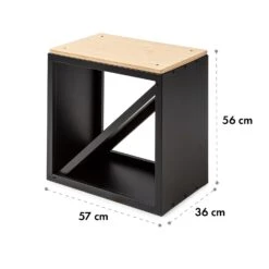 Kindlewood S Black Holzspeicher Sitzbank 57x56x36cm Bambus Zink -Online Gartenbedarf 10035760 yy 0006 logo