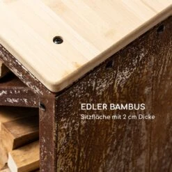 Kindlewood L Rust Holzspeicher Sitzbank 104x40x35cm Bambus Zink -Online Gartenbedarf 10035763 de 0004 logo