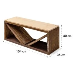 Kindlewood L Rust Holzspeicher Sitzbank 104x40x35cm Bambus Zink -Online Gartenbedarf 10035763 yy 0006 logo