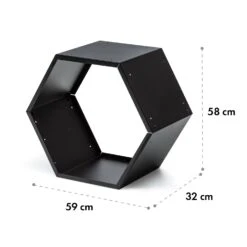 Hexawood Black Holzspeicher Hexagon-Form 50,2x58x32cm -Online Gartenbedarf 10035764 yy 0006 logo