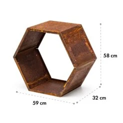 Hexawood Rust Holzspeicher Hexagon-Form 50,2x58x32cm -Online Gartenbedarf 10035765 yy 0006 logo