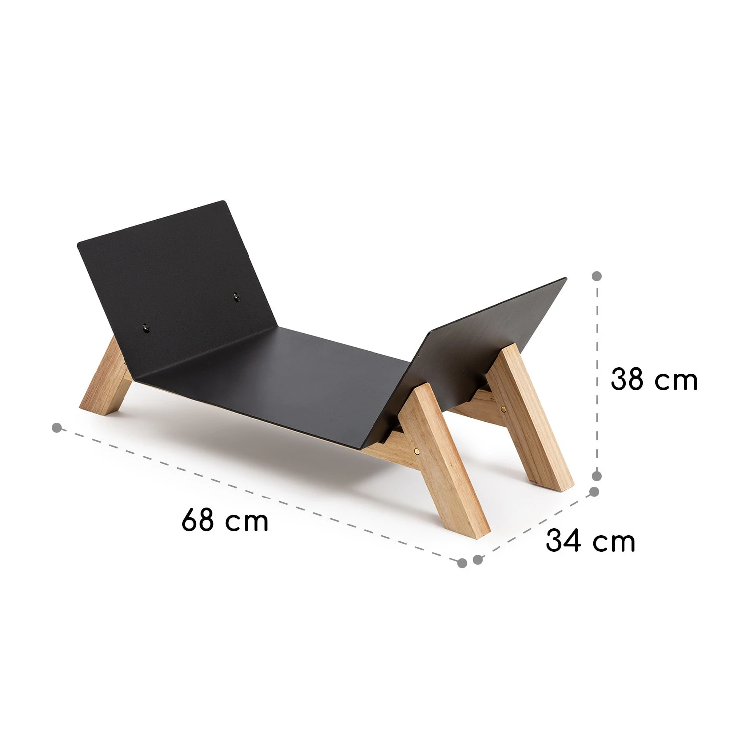 Langdon Wood Black Holzlager 68x38x34 Cm Eisen & Holz 7 Langdon Wood Black Holzlager 68x38x34 Cm Eisen & Holz – Bild 5