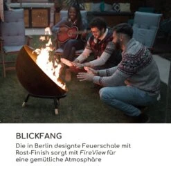 Fireball Rust Feuerschale 60 Cm Ø Kippbare Rost-Finish Rost / Holz -Online Gartenbedarf 10035771 de 0005 logo