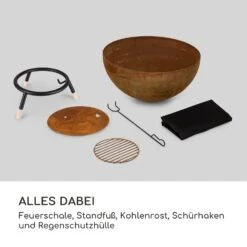 Fireball Rust Feuerschale 60 Cm Ø Kippbare Rost-Finish Rost / Holz -Online Gartenbedarf 10035771 de 0008 logo