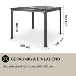 Pantheon Cortina Solid Sky Pergola Vordach 3x3m Polycarbonat 12 Pantheon Cortina Solid Sky Pergola Vordach 3x3m Polycarbonat -Online Gartenbedarf 10035872 de 0004 usp