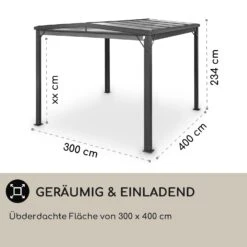 Pantheon Cortina Solid Sky Pergola Vordach 3x4m Polycarbonat -Online Gartenbedarf 10035873 de 0004 usp