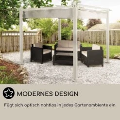 Pantheon Pergola Aluminiumkantrohr 3x3m 4 Eckpfosten Wasserabweisend -Online Gartenbedarf 10035875 DE 0006 usp