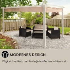 Pantheon Pergola Aluminiumkantrohr 3x4m 4 Eckpfosten Wasserabweisend -Online Gartenbedarf 10035878 DE 0006 usp