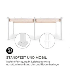 Pantheon Pergola Aluminiumkantrohr 3x6m 4 Eckpfosten Wasserabweisend 10 Pantheon Pergola Aluminiumkantrohr 3x6m 4 Eckpfosten Wasserabweisend -Online Gartenbedarf 10035880 de 0003 logo