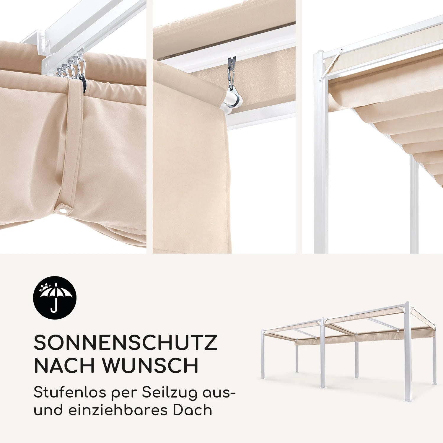 Pantheon Cortina Pavillon Mit Dach 3x6m 4 Seitenteile 5 Pantheon Cortina Pavillon Mit Dach 3x6m 4 Seitenteile – Bild 3