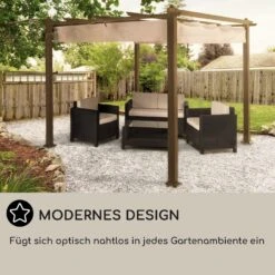 Pantheon Rust Pergola Aluminium 3x3m 6 Eckpfosten Wasserabweisend -Online Gartenbedarf 10035887 DE 0006 usp
