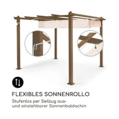 Pantheon Rust Pergola Aluminium 3x3m 6 Eckpfosten Wasserabweisend -Online Gartenbedarf 10035887 de 0004 logo