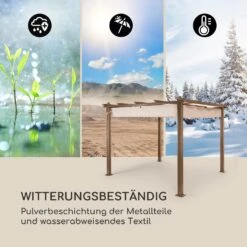Pantheon Rust Pergola Aluminium 3x3m 6 Eckpfosten Wasserabweisend -Online Gartenbedarf 10035887 de 0005 logo