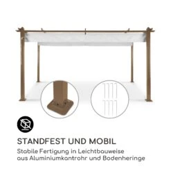 Pantheon Rust Pergola Aluminium 3x4m 6 Eckpfosten Wasserabweisend 9 Pantheon Rust Pergola Aluminium 3x4m 6 Eckpfosten Wasserabweisend -Online Gartenbedarf 10035890 de 0003 logo