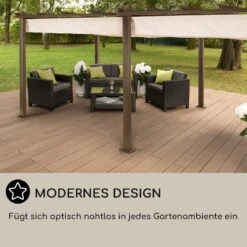Pantheon Rust Pergola Aluminium 3x6m 6 Eckpfosten Wasserabweisend -Online Gartenbedarf 10035891 DE 0006 usp