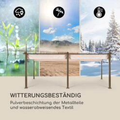 Pantheon Rust Pergola Aluminium 3x6m 6 Eckpfosten Wasserabweisend -Online Gartenbedarf 10035891 de 0005 logo
