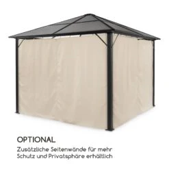 Pantheon Solid Sky Ambient Solar Pavillon Mit Grauem Dach 3x3m Polycarbonat Aluminium -Online Gartenbedarf 10035899 de 0004 logo