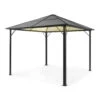 Pantheon Solid Sky Ambient Solar Pavillon Mit Grauem Dach 3x3m Polycarbonat Aluminium -Online Gartenbedarf 10035899 yy 0001 titel