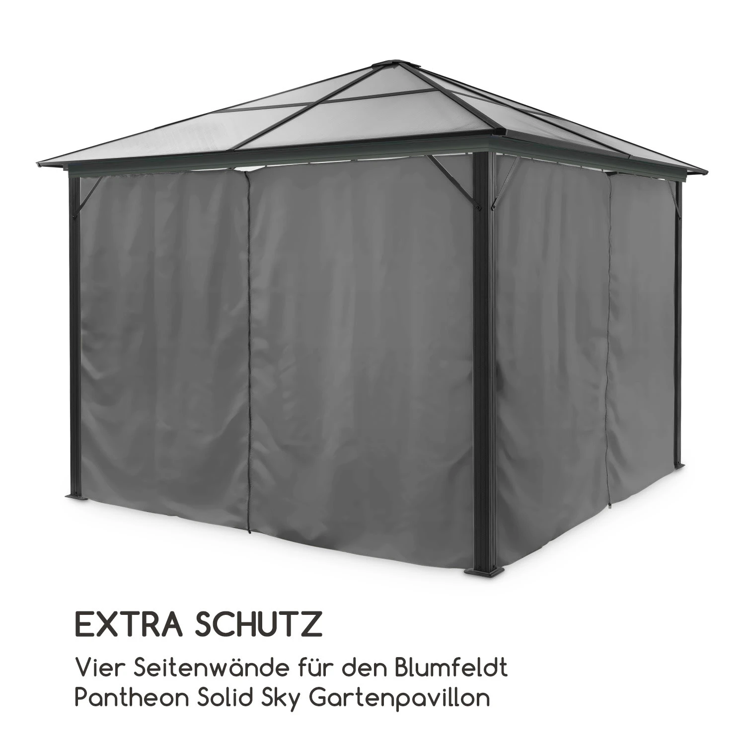 Pantheon Solid Sky Pavillon-Seitenwände 3x3 4 Stück 140g/m² 5 Pantheon Solid Sky Pavillon-Seitenwände 3x3 4 Stück 140g/m² – Bild 3