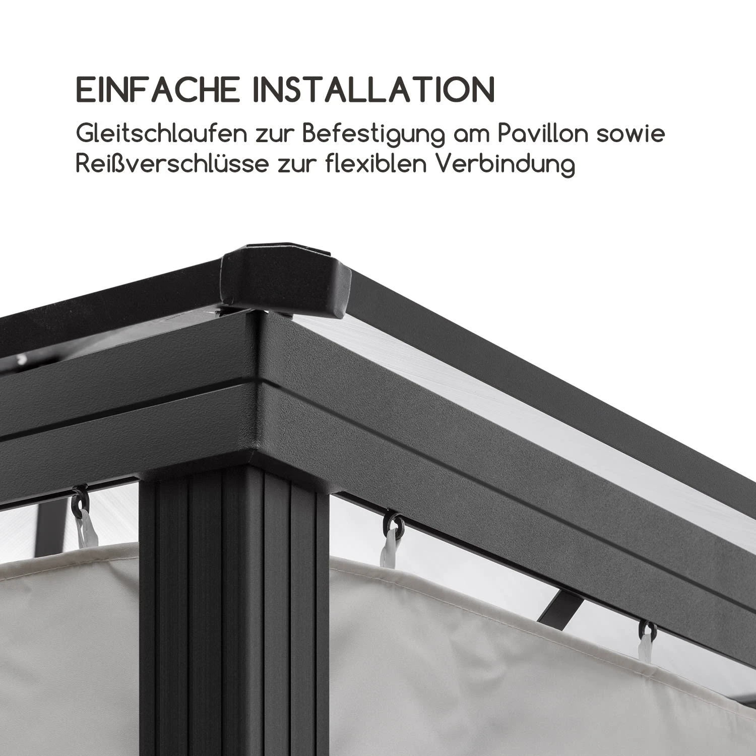 Pantheon Solid Sky Pavillon-Seitenwände 3x4 4 Stück 140g/m² 6 Pantheon Solid Sky Pavillon-Seitenwände 3x4 4 Stück 140g/m² – Bild 4