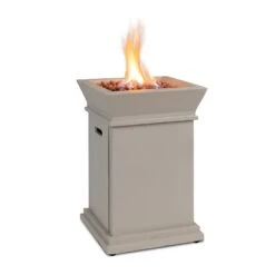 Prati Gas-Feuerstelle 13 KW Elektrisches Zündsystem Lavasteine Inkl. Regenschutz