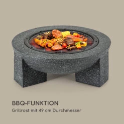 Troja Feuerschale Grill Ø 75 Cm Funkenfang Stahl Kunststein Feuerfest -Online Gartenbedarf 10035976 de 0003 logo