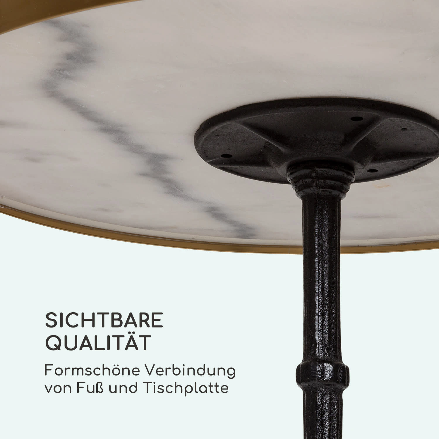 Patras Lux Bistro-Tisch Mit Dreifuß Marmortisch Ø: 57,5 Cm Höhe: 72 Cm 8 Patras Lux Bistro-Tisch Mit Dreifuß Marmortisch Ø: 57,5 Cm Höhe: 72 Cm – Bild 6