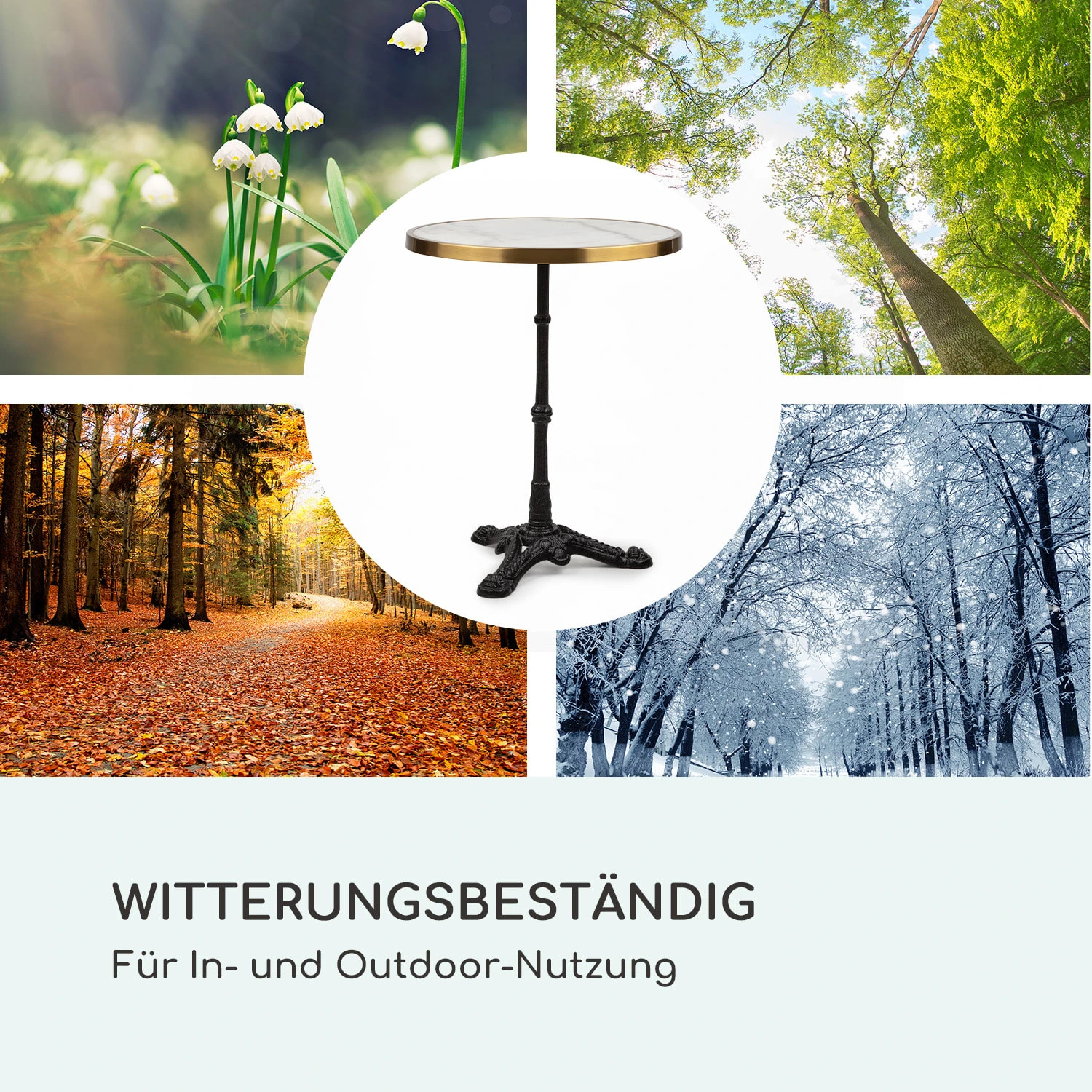 Patras Lux Bistro-Tisch Mit Dreifuß Marmortisch Ø: 57,5 Cm Höhe: 72 Cm 9 Patras Lux Bistro-Tisch Mit Dreifuß Marmortisch Ø: 57,5 Cm Höhe: 72 Cm – Bild 7