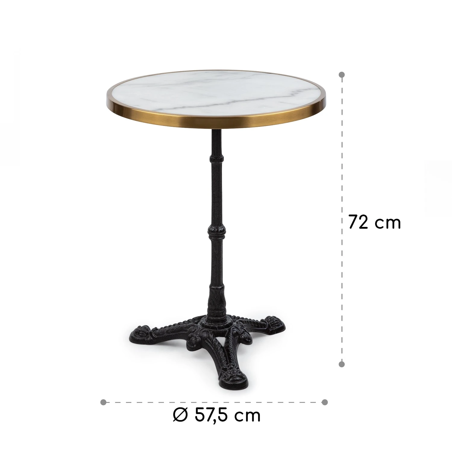 Patras Lux Bistro-Tisch Mit Dreifuß Marmortisch Ø: 57,5 Cm Höhe: 72 Cm 10 Patras Lux Bistro-Tisch Mit Dreifuß Marmortisch Ø: 57,5 Cm Höhe: 72 Cm – Bild 8