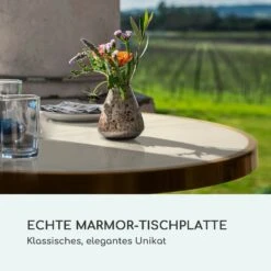 Patras Jewel Marmor-Tisch Jugendstil Ø: 57,5 Cm H: 75 Cm Gusseiserner Standfuß -Online Gartenbedarf 10035982 de 0003 logo