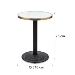 Patras Jewel Marmor-Tisch Jugendstil Ø: 57,5 Cm H: 75 Cm Gusseiserner Standfuß -Online Gartenbedarf 10035982 yy 0008 logo