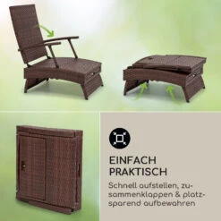 Kos Lounger Liegestuhl Mit Fußteil Stahlrahmen 6-Positionen -Online Gartenbedarf 10035991 de 0004 usp