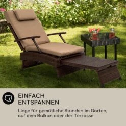 Kos Lounger Liegestuhl Mit Fußteil Stahlrahmen 6-Positionen -Online Gartenbedarf 10035991 de 0005 usp