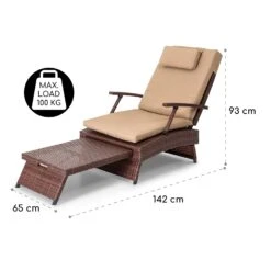 Kos Lounger Liegestuhl Mit Fußteil Stahlrahmen 6-Positionen -Online Gartenbedarf 10035991 de 0006 usp