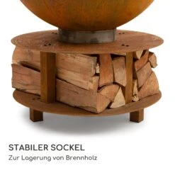 Savage 2.0 Rund Feuerschalen-Grill Ø: 60 Cm Stabiler Sockel Holzlager -Online Gartenbedarf 10036085 de 0003 logo
