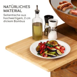 Savage 2.0 Tall Feuerschale Mit Grill Bambus-Seitentische Inkl. Wetterschutz -Online Gartenbedarf 10036087 de 0003 logo