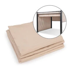 Pantheon Cortina Pergola Ersatzseitenwand Set: 4 Wände 200 G/m² Polyester-Tuch 3x3m