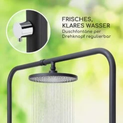 Sumatra Falls Round Gartendusche WPC Aluminium Ø 80 Cm Rund -Online Gartenbedarf 10036348 de 0004 usp