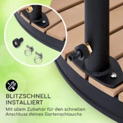 Sumatra Falls Round Gartendusche WPC Aluminium Ø 80 Cm Rund -Online Gartenbedarf 10036348 de 0005 usp