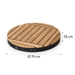 Sumatra Teak Round Gartendusche Aluminium Teakholz Tragegriff -Online Gartenbedarf 10036351 yy 0011 dimensions